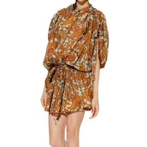 NWOT Zimmermann Tiggy Drawcord Mini Dress